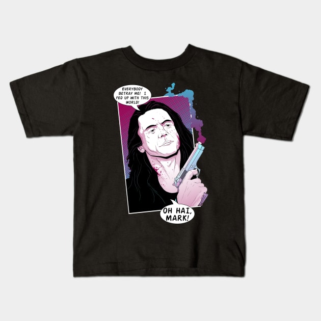 The Room - Oh Hi, Mark! Kids T-Shirt by willblackb4